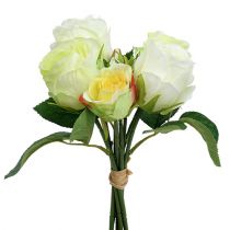 Ruusunippu valkoinen-vihreä Ø15cm L25cm