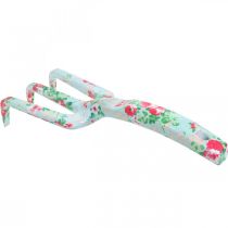 kohteita Metallinen käsiharava, ruusukuvioinen harava, miniharava L23cm