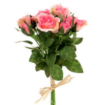 Ruusukimppu vaaleanpunaisella L26cm 3kpl