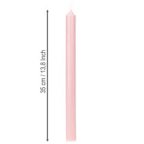 kohteita Rustiikkiset kynttilät, kartiokynttilät, yksivärinen, pinkki, 350/28 mm, 4 kpl