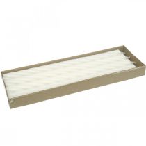 kohteita Maalaismaiset kynttilät, tikkukynttilät, yksivärinen valkoinen, 350/28 mm, 4 kpl