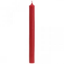 Maalaismaiset kynttilät Korkeat kynttilänjalat punaiset 350/28mm 4kpl