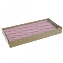 kohteita Rustiikkiset kynttilät sauvakynttilät värjätty vaaleanpunaiseksi 250/28mm 4 kpl