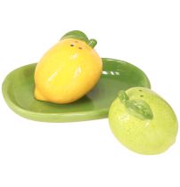 kohteita Suola-pippuripuristin keraaminen koristelu sitruuna lime 13×8cm
