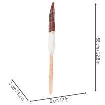 kohteita Joulutontun koristekepit, joulupukki huopahatulla, 58 cm, 6 kpl