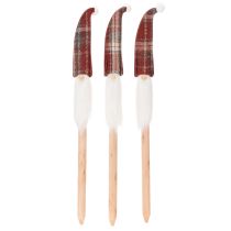 kohteita Joulutontun koristekepit, joulupukki huopahatulla, 58 cm, 6 kpl