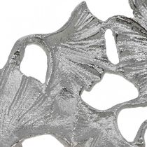 kohteita Koristeellinen kulho, hopeinen, Gingko-kulho, metallinen, Ø43cm, korkeus 11cm