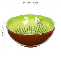 kohteita Keraaminen tarjoilukulho, Kiwi-kuvio. Ihanteellinen tyylikkäisiin ruokapöytiin ja buffet-pöytiin. 15 cm