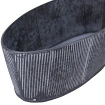 kohteita Kulho soikea metalli musta harmaa vintage 32,5/37 cm 2 kpl