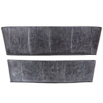 kohteita Kulho soikea metalli musta harmaa vintage 32,5/37 cm 2 kpl