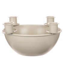 kohteita Kynttilänjalka, jossa 4 pidikettä, moderni adventtiseppele, beige, 15 cm