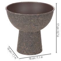 kohteita Pyöreä kukkamalja jalustalla, 18 cm