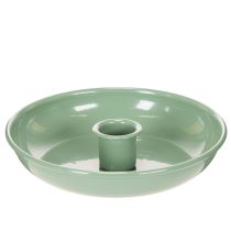 kohteita Vihreä metallinen kynttilänjalka, koristeellinen, kartiokynttilöille, 13 cm