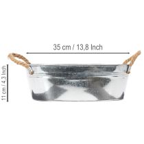 kohteita Soikea kulho 35cm x 21.5cm K11.5cm, kiiltävä sinkki