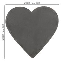 kohteita Liuskekivilautanen koristeellinen sydän liuskekivi liuskekivi sydän 20cm 1 kpl