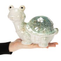kohteita Keraaminen kilpikonnahahmo katseenvangitsijana olohuoneessa, koristeellinen hahmo, 22 cm