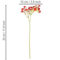 kohteita Keinotekoinen vauvanhengitys, punainen, kimppu kukkakoristeena, 30 cm, 10 kpl