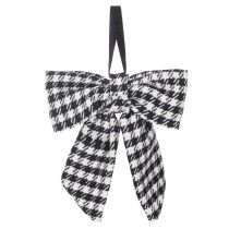 kohteita Ruutukuvioinen kangasrusetti rintakorulla ja henkarilla, 24 cm, 2 kpl