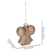 kohteita Lasiset joulukoristeet, ripustettava rusetti, 10 cm, 2 kpl
