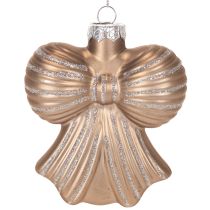 kohteita Lasiset joulukoristeet, ripustettava rusetti, 10 cm, 2 kpl