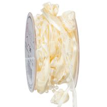 kohteita Valentino-nauha, kermanvärinen, 15 mm, 5 m