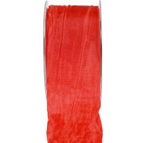 Ribbon Crash koristeellinen nauha lahja nauha punainen 50mm 20m