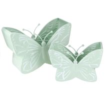 kohteita Butterfly Metallinen kukkaruukku Vihreä 22,5/30cm 2 kpl setti