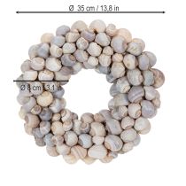 kohteita Etanaseppeli ripustettavaksi, koristeellinen seppele, merihenkinen, Nathai, Ø35cm