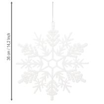 kohteita Lumihiutalekoriste ripustettavaan talvikoristeeseen valkoinen 30 cm 3 kpl
