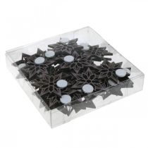 kohteita Koristetähtiä purppura puutähtiä lumihiutaleet itseliimautuva 4cm sekoitus 36 kpl