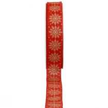 kohteita Joulunauha lahja nauha lumihiutaleet punainen 25mm 20m