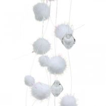 kohteita Snowball Garland Winter Garland Snowflakes Valkoinen 72cm