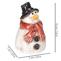 kohteita Lumiukkohahmo punaisella huivilla, joulukoriste, 10 cm