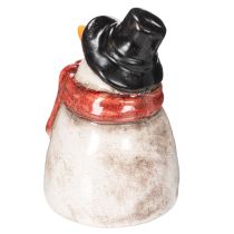 kohteita Lumiukkohahmo punaisella huivilla, joulukoriste, 10 cm