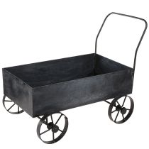 kohteita Kottikärryjen koristeellinen metallinen kasvilaatikko antrasiittia L37cm