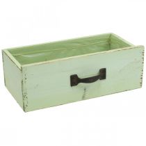 kohteita Kasvilaatikko puinen vaaleanvihreä kasvilaatikko vintage 25×13×8cm
