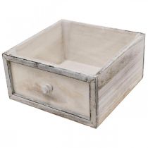 kohteita Planter puinen laatikko antiikki look cream 24/20/16/12cm 4 kpl setti