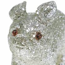 Koristeellinen sika glitter hopea 10cm 8kpl