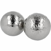 Kelluvat pallokukat hopea metalli Ø5,5cm lajitelma 6kpl