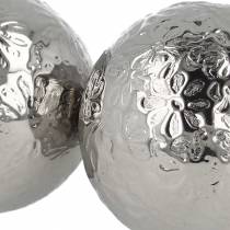 Kelluvat pallokukat hopea metalli Ø5,5cm lajitelma 6kpl