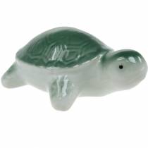 Kelluva keraaminen kilpikonna vihreä 11,5 cm 1kpl