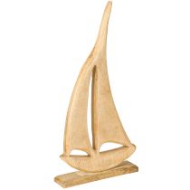 kohteita Purjevene Puu pohjalla Natural Pöytäkoristeet Maritime H42cm