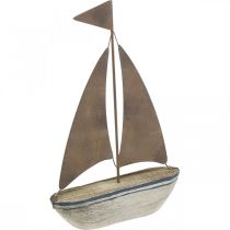 Deco-purjevene puuruosteinen merikoristelu 16×25cm