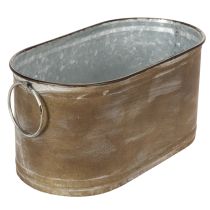 kohteita Metalliset kukkaruukut ja -astiat, vintage retro tyyli, P 22,5cm/27cm/31cm