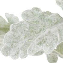 kohteita Keinotekoinen Senecio-oksa, hopeanhohtoinen lehti, monimutkaisesti muotoiltu, 45 cm, 3 kpl
