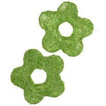 Sisalin kukka vihreä Ø7,5cm 25kpl