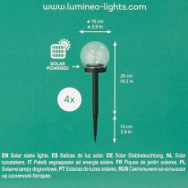 kohteita Puutarhavalaisin, pallomainen valo maahan kiinnitettävällä piikkillä ulkovalaistukseen, 36 cm, 4 kpl