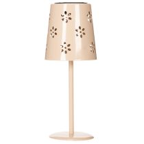 kohteita Pöytävalaisin kukkakuviolla, aurinkovoimalla, romanttiseen puutarhavalaistukseen, 28 cm