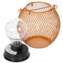 kohteita Aurinkokäyttöinen LED-lyhty tunnelmalliseen puutarhavalaistukseen, tyylikäs metallinen muotoilu, 12 cm