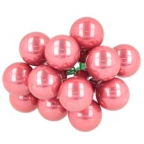 kohteita Joulupallot langassa, miniatyyrikokoiset kiiltävät peilimarjat, 20 mm, 140 palaa